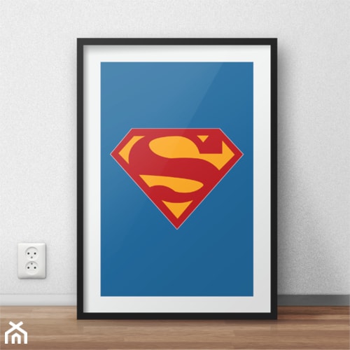 Plakat z logo Supermana - zdjęcie od scandiposter