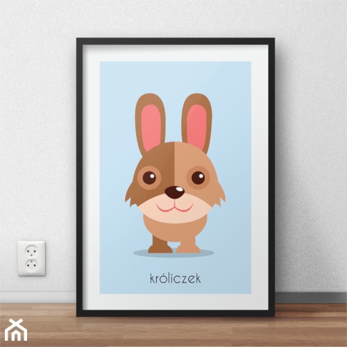 Plakat edukacyjny z króliczkiem dla dzieci - zdjęcie od scandiposter
