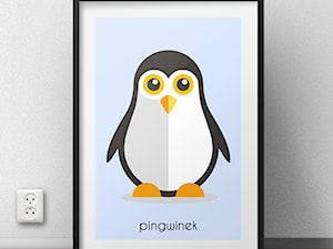 Plakat edukacyjny z pingwinkiem dla dzieci - zdjęcie od scandiposter