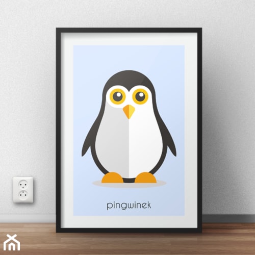 Plakat edukacyjny z pingwinkiem dla dzieci - zdjęcie od scandiposter