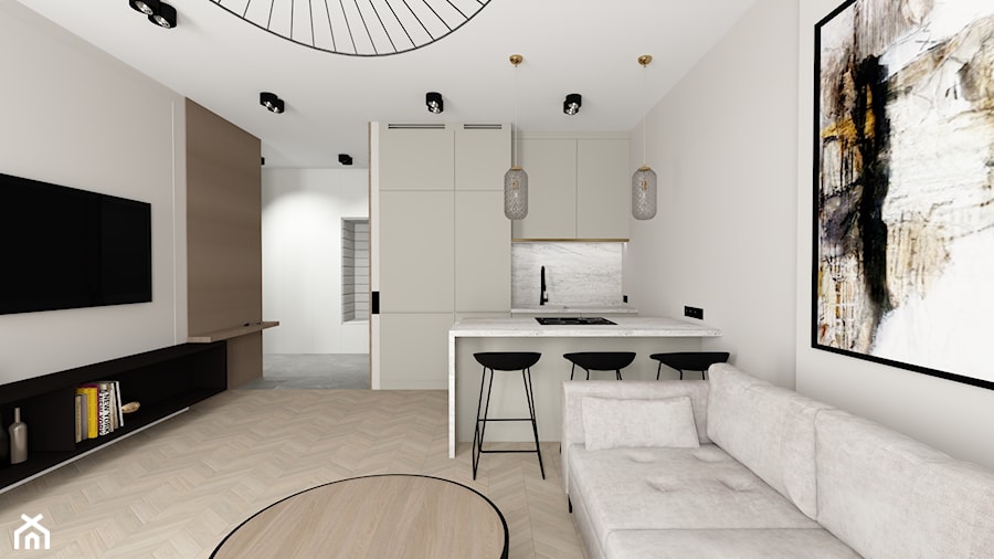 Apartament na wynajem - Salon, styl nowoczesny - zdjęcie od Anna Łysiak