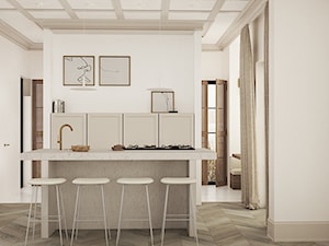 Projekt wnętrza domu jednorodzinnego 210m2- Kościan - Kuchnia, styl nowoczesny - zdjęcie od troomono