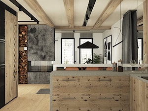Projekt wnętrza poniemieckiego domu 200m2 we Wrocławiu - Kuchnia, styl nowoczesny - zdjęcie od troomono