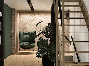 Projekt wnętrza poniemieckiego domu 200m2 we Wrocławiu - Hol / przedpokój, styl nowoczesny - zdjęcie od troomono