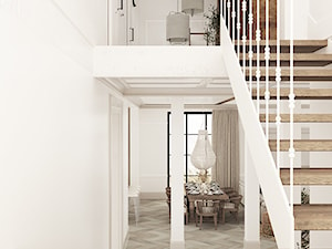 Projekt wnętrza domu jednorodzinnego 210m2- Kościan - Schody, styl nowoczesny - zdjęcie od troomono