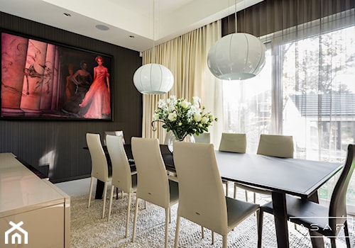 Dom Hamburg - Średnia czarna jadalnia jako osobne pomieszczenie, styl nowoczesny - zdjęcie od ASAR projekt