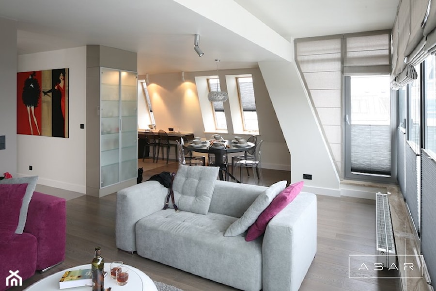 Apartament Sopot I - Salon, styl nowoczesny - zdjęcie od ASAR projekt