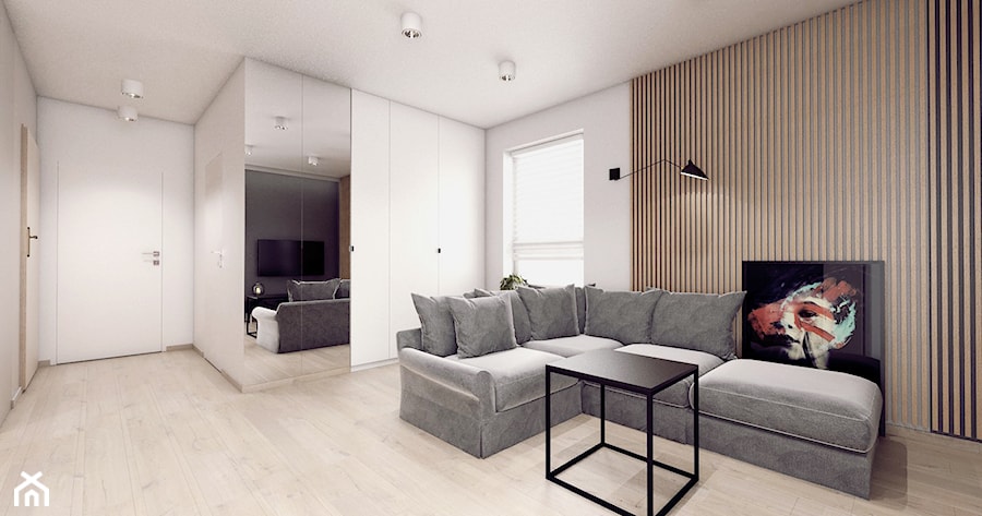 UniFlat (mieszkanie do wynajęcia) - Mały biały salon, styl nowoczesny - zdjęcie od NORMY