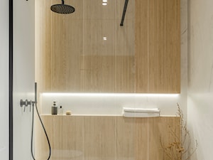 Dom 2+2 w ciepłym minimalizmie | Skierniewice - realizacja - Łazienka, styl minimalistyczny - zdjęcie od NORMY