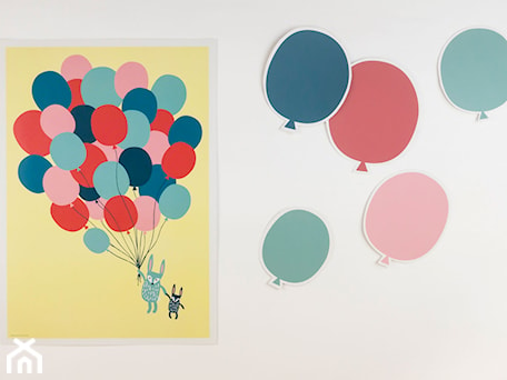 Aranżacje wnętrz - Pokój dziecka: Plakat dziecięcy z balonami Muumuru - MagiaPolnocy.pl. Przeglądaj, dodawaj i zapisuj najlepsze zdjęcia, pomysły i inspiracje designerskie. W bazie mamy już prawie milion fotografii!