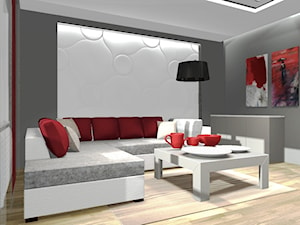 Dom rodzinny 3-poziomowy - Salon, styl nowoczesny - zdjęcie od deSIGNum studio kreacji