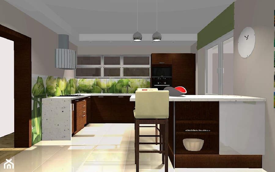 Dom rodzinny 3-poziomowy - Kuchnia, styl nowoczesny - zdjęcie od deSIGNum studio kreacji