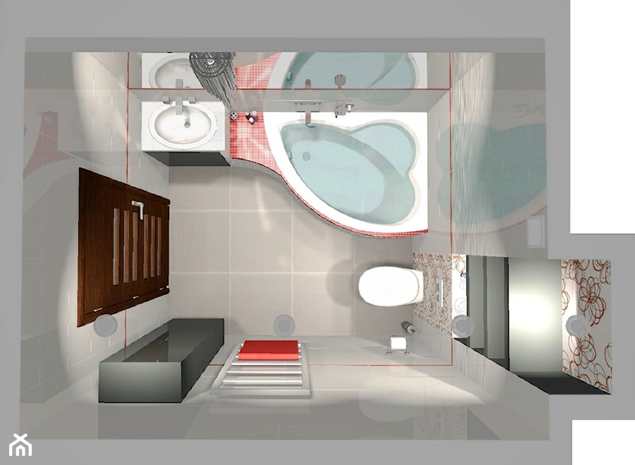 Dom rodzinny 3-poziomowy - Łazienka, styl nowoczesny - zdjęcie od deSIGNum studio kreacji
