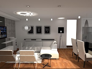 mieszkanie 70m2 - Salon, styl nowoczesny - zdjęcie od Olga Ścibior Projektowanie Wnętrz