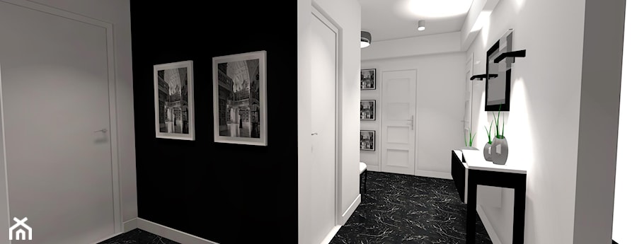 mieszkanie 70m2 - Hol / przedpokój, styl nowoczesny - zdjęcie od Olga Ścibior Projektowanie Wnętrz