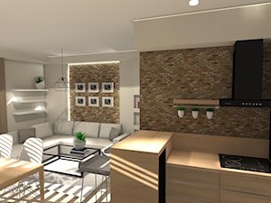 mieszkanie 50m2 - 2 - Kuchnia, styl nowoczesny - zdjęcie od Olga Ścibior Projektowanie Wnętrz