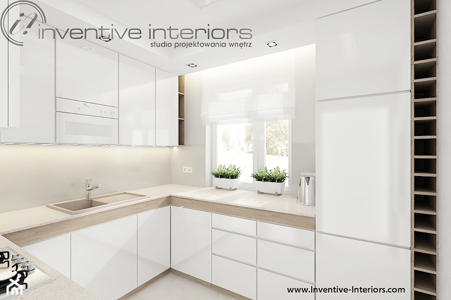 Inventive Interiors - Jasne mieszkanie 46m2 - Kuchnia, styl nowoczesny - zdjęcie od Inventive Interiors