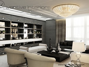 Inventive Interiors - Projekt apartamentu ze złotem - Salon, styl glamour - zdjęcie od Inventive Interiors