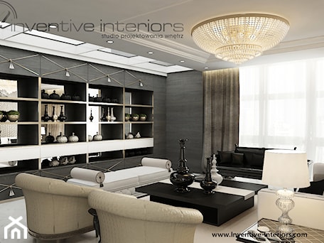 Aranżacje wnętrz - Salon: Inventive Interiors - Projekt apartamentu ze złotem - Salon, styl glamour - Inventive Interiors. Przeglądaj, dodawaj i zapisuj najlepsze zdjęcia, pomysły i inspiracje designerskie. W bazie mamy już prawie milion fotografii!