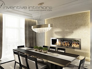 Inventive Interiors - Projekt apartamentu ze złotem - Jadalnia, styl glamour - zdjęcie od Inventive Interiors
