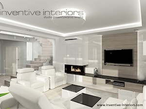 Inventive Interiors - Projekt domu 150m2 - Salon, styl nowoczesny - zdjęcie od Inventive Interiors
