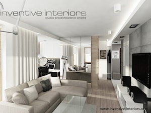 Inventive Interiors - Męskie mieszkanie z betonem - Salon, styl industrialny - zdjęcie od Inventive Interiors