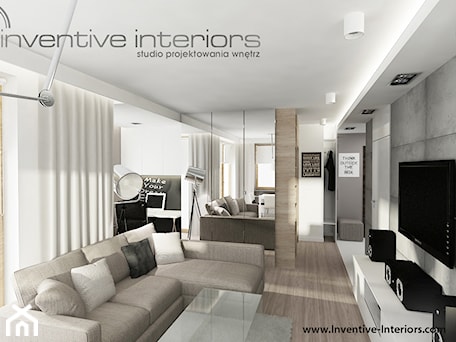 Aranżacje wnętrz - Salon: Inventive Interiors - Męskie mieszkanie z betonem - Salon, styl industrialny - Inventive Interiors. Przeglądaj, dodawaj i zapisuj najlepsze zdjęcia, pomysły i inspiracje designerskie. W bazie mamy już prawie milion fotografii!