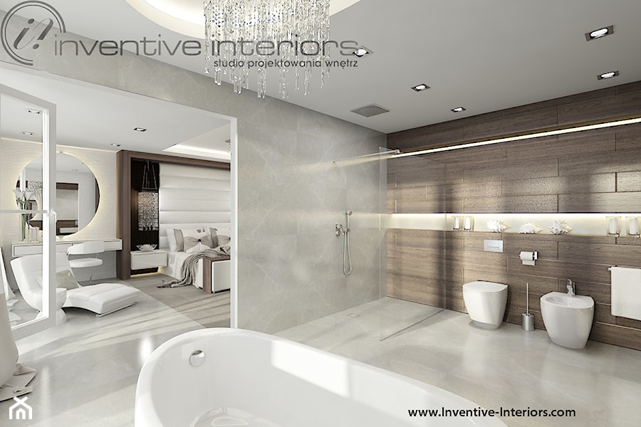 Inventive Interiors - Projekt domu z widokiem 200m2 - Łazienka, styl nowoczesny - zdjęcie od Inventive Interiors