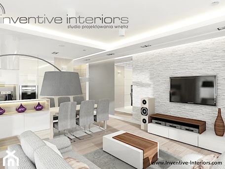Aranżacje wnętrz - Salon: Inventive Interiors - Projekt mieszkania 95m2 - Salon, styl nowoczesny - Inventive Interiors. Przeglądaj, dodawaj i zapisuj najlepsze zdjęcia, pomysły i inspiracje designerskie. W bazie mamy już prawie milion fotografii!
