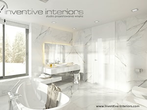 Inventive Interiors - Projekt jasnej przestronnej łazienki