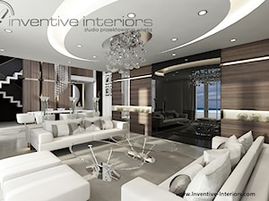 Inventive Interiors - Projekt domu z widokiem 200m2 - Salon, styl glamour - zdjęcie od Inventive Interiors