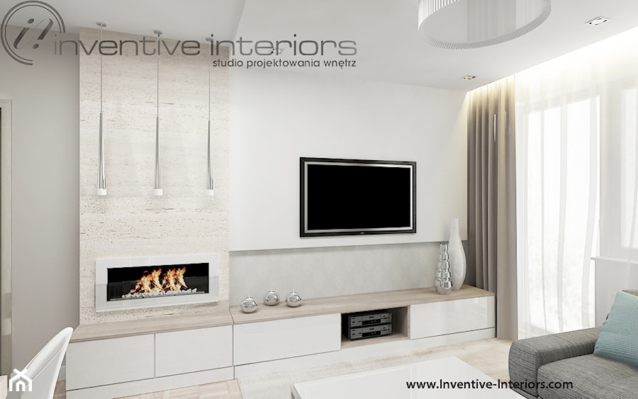 Inventive Interiors - Jasne mieszkanie 46m2 - Salon, styl nowoczesny - zdjęcie od Inventive Interiors