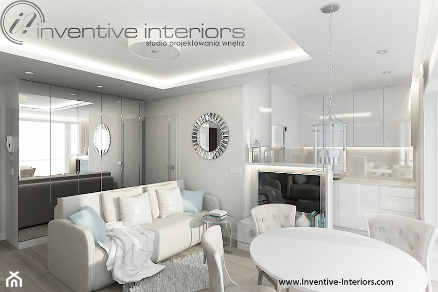 Inventive Interiors - Projekt apartamentu nad morzem 30m2 - Salon, styl nowoczesny - zdjęcie od Inventive Interiors