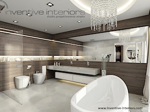 Inventive Interiors - Projekt domu z widokiem 200m2 - Łazienka, styl nowoczesny - zdjęcie od Inventive Interiors