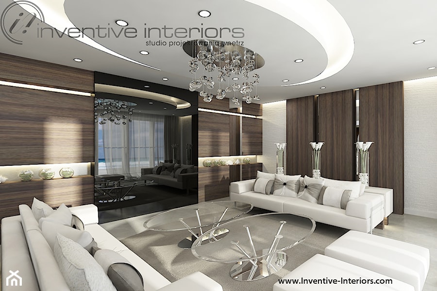 Inventive Interiors - Projekt domu z widokiem 200m2 - Salon, styl nowoczesny - zdjęcie od Inventive Interiors