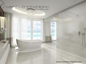 Inventive Interiors - Projekt domu z widokiem 200m2 - Łazienka, styl glamour - zdjęcie od Inventive Interiors