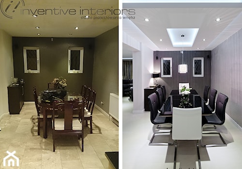 Inventive Interiors - Metamorfoza domu w Londynie - Średnia czarna szara jadalnia jako osobne pomieszczenie, styl tradycyjny - zdjęcie od Inventive Interiors