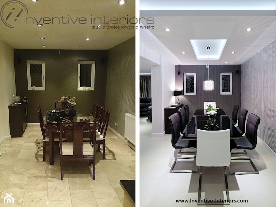 Inventive Interiors - Metamorfoza domu w Londynie - Średnia czarna szara jadalnia jako osobne pomieszczenie, styl tradycyjny - zdjęcie od Inventive Interiors