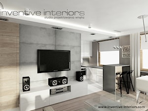 Inventive Interiors - Męskie mieszkanie z betonem - Salon, styl nowoczesny - zdjęcie od Inventive Interiors
