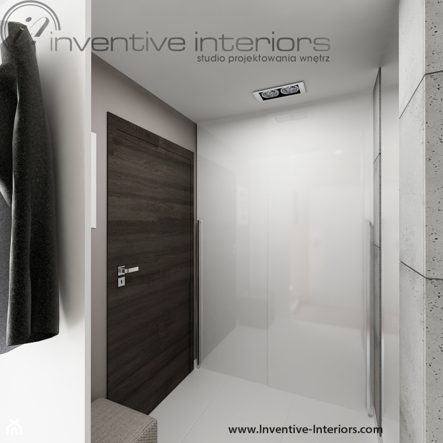 Inventive Interiors - Męskie mieszkanie z betonem - Hol / przedpokój, styl nowoczesny - zdjęcie od Inventive Interiors