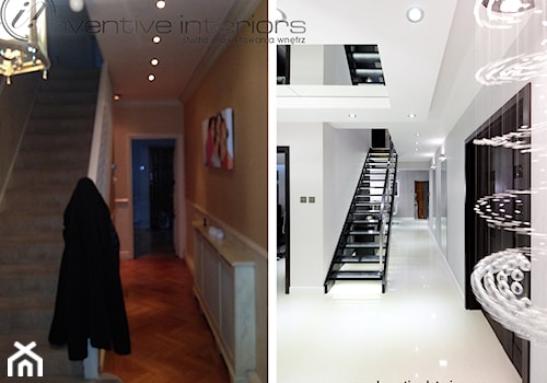 Inventive Interiors - Metamorfoza domu w Londynie - Duży biały hol / przedpokój, styl tradycyjny - zdjęcie od Inventive Interiors