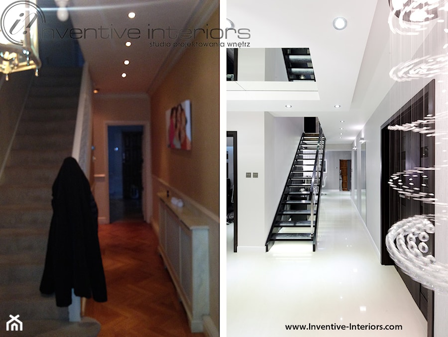 Inventive Interiors - Metamorfoza domu w Londynie - Duży biały hol / przedpokój, styl tradycyjny - zdjęcie od Inventive Interiors