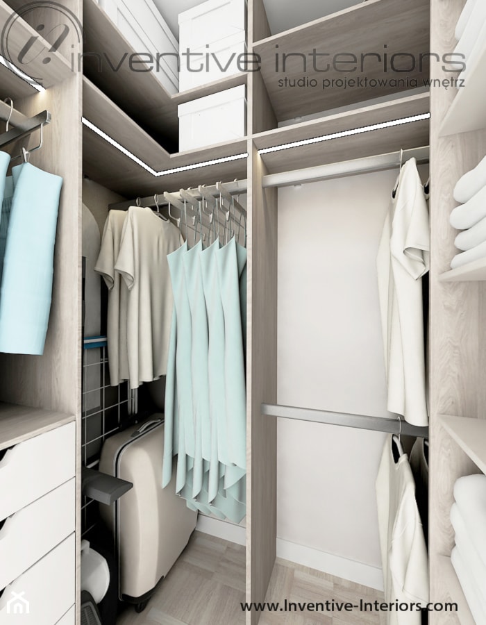 Inventive Interiors - Jasne mieszkanie 46m2 - Garderoba, styl nowoczesny - zdjęcie od Inventive Interiors