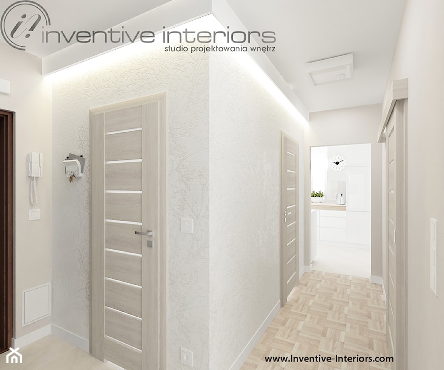 Inventive Interiors - Jasne mieszkanie 46m2 - Hol / przedpokój, styl nowoczesny - zdjęcie od Inventive Interiors