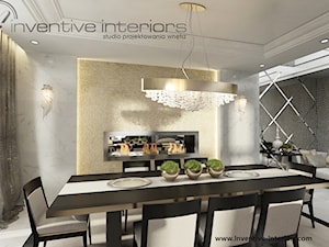 Inventive Interiors - Projekt apartamentu ze złotem - Jadalnia, styl glamour - zdjęcie od Inventive Interiors