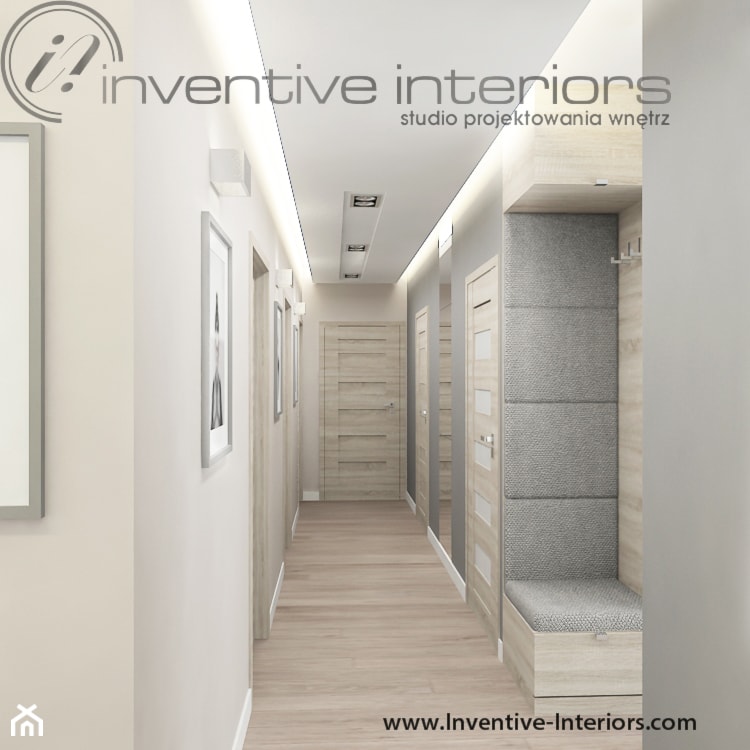 Inventive Interiors - Projekt mieszkania 95m2 - Hol / przedpokój, styl nowoczesny - zdjęcie od Inventive Interiors