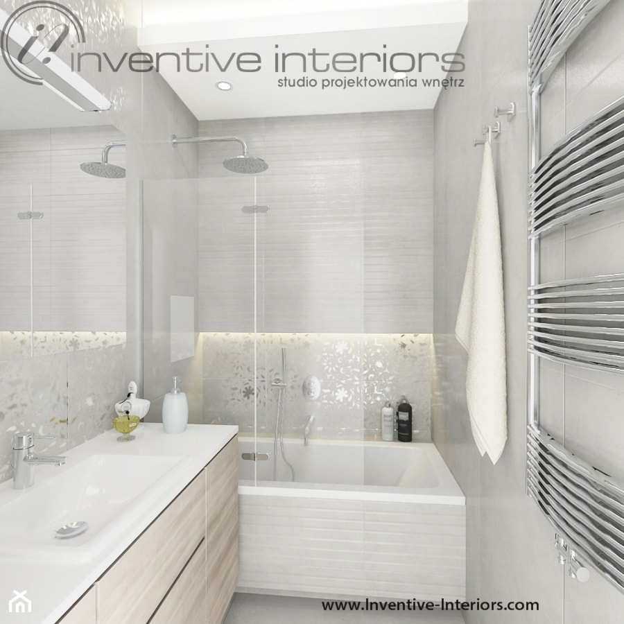 Inventive Interiors - Jasne mieszkanie 46m2 - Łazienka, styl nowoczesny - zdjęcie od Inventive Interiors