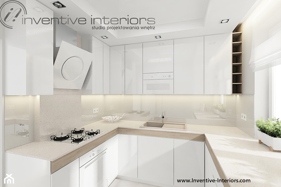 Inventive Interiors - Jasne mieszkanie 46m2 - Kuchnia, styl nowoczesny - zdjęcie od Inventive Interiors