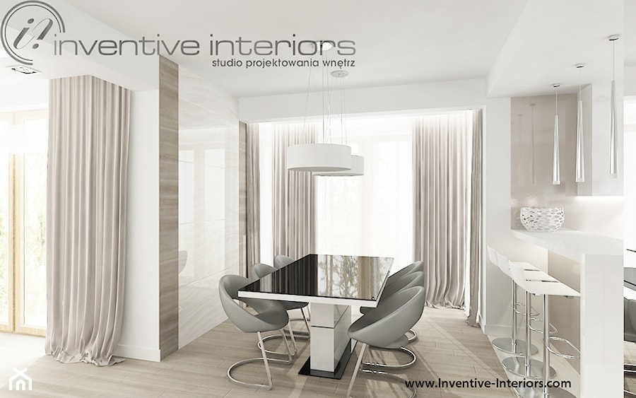 Inventive Interiors - Projekt domu 150m2 - Jadalnia, styl nowoczesny - zdjęcie od Inventive Interiors
