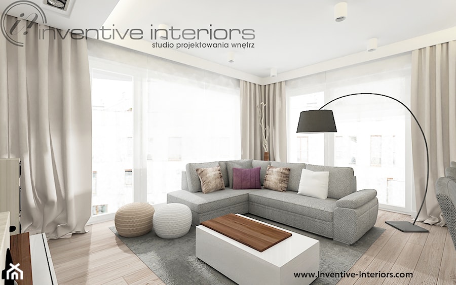 Inventive Interiors - Projekt mieszkania 95m2 - Salon, styl skandynawski - zdjęcie od Inventive Interiors